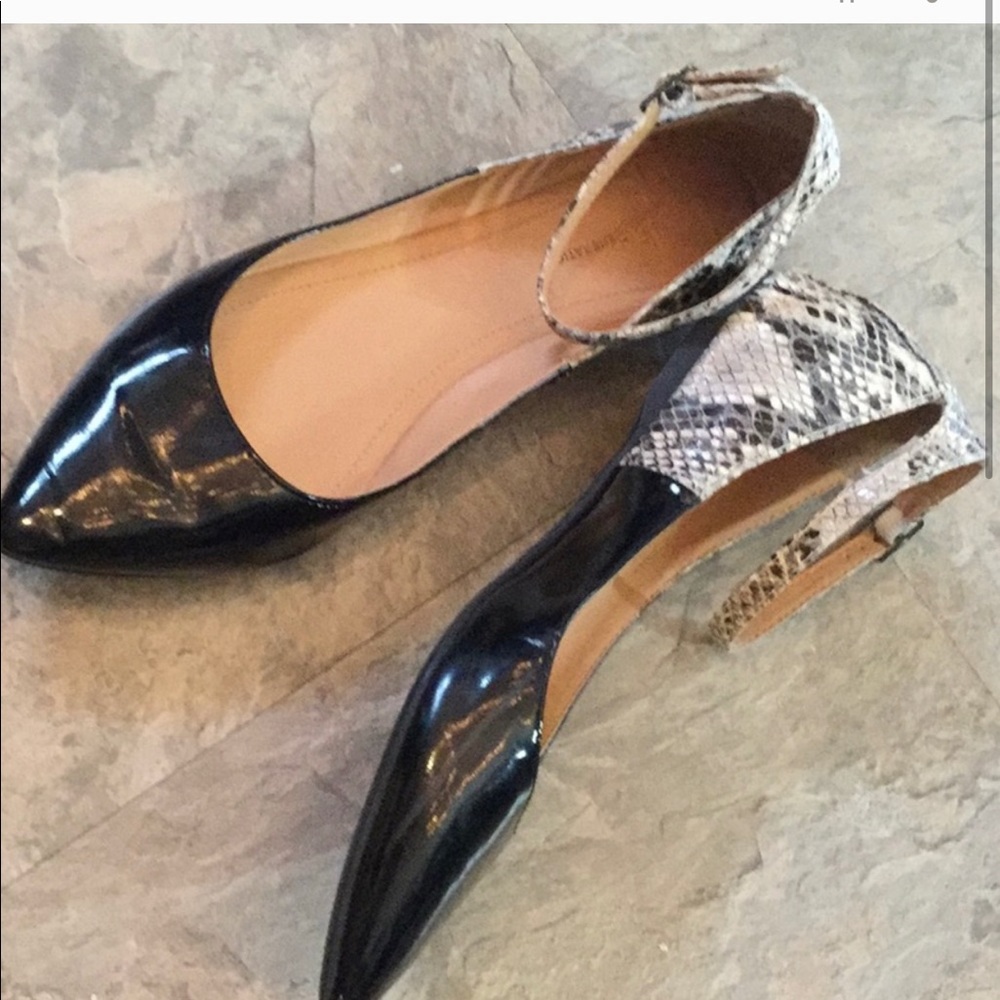BCBG Pointed Toe Ankle Strap Flats